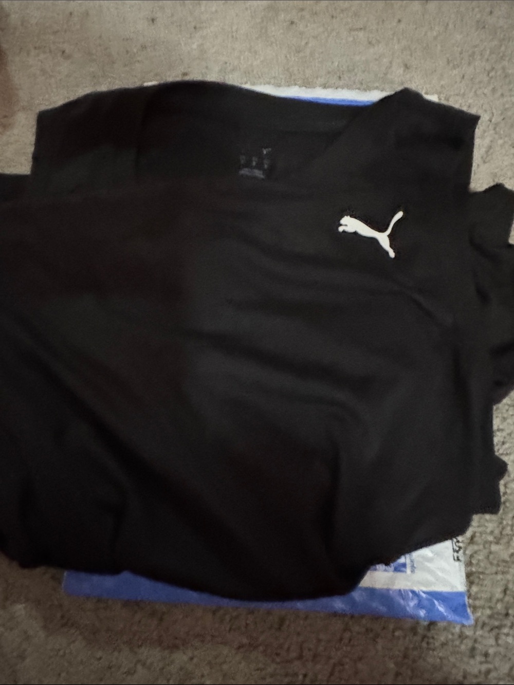 Puma Black Tank Top with White Logo
